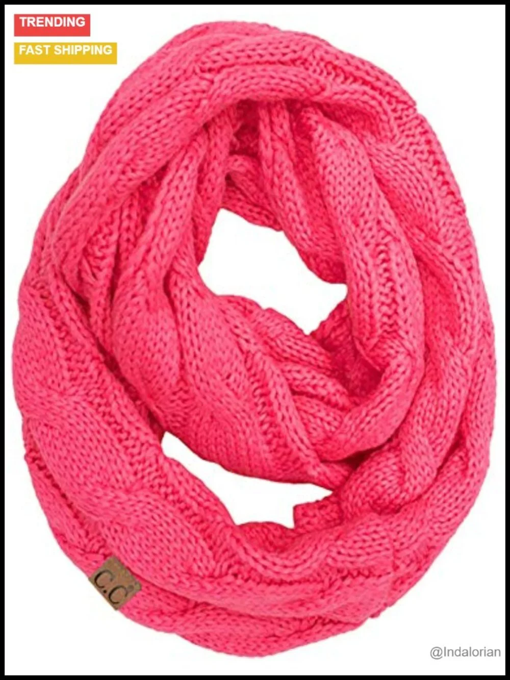 Oversized Chunky Knit Infinity Scarf | Cozy Winter Wrap